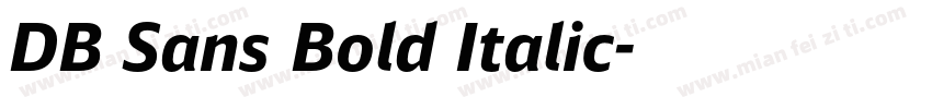 DB Sans Bold Italic字体转换